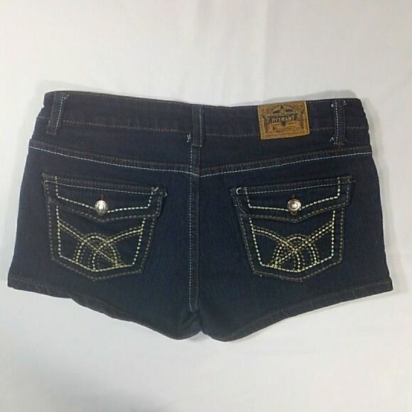 Hydrant Premium Denim Co Denim Shorts with Button Down Flaps SZ 7 - Picture 6 of 7